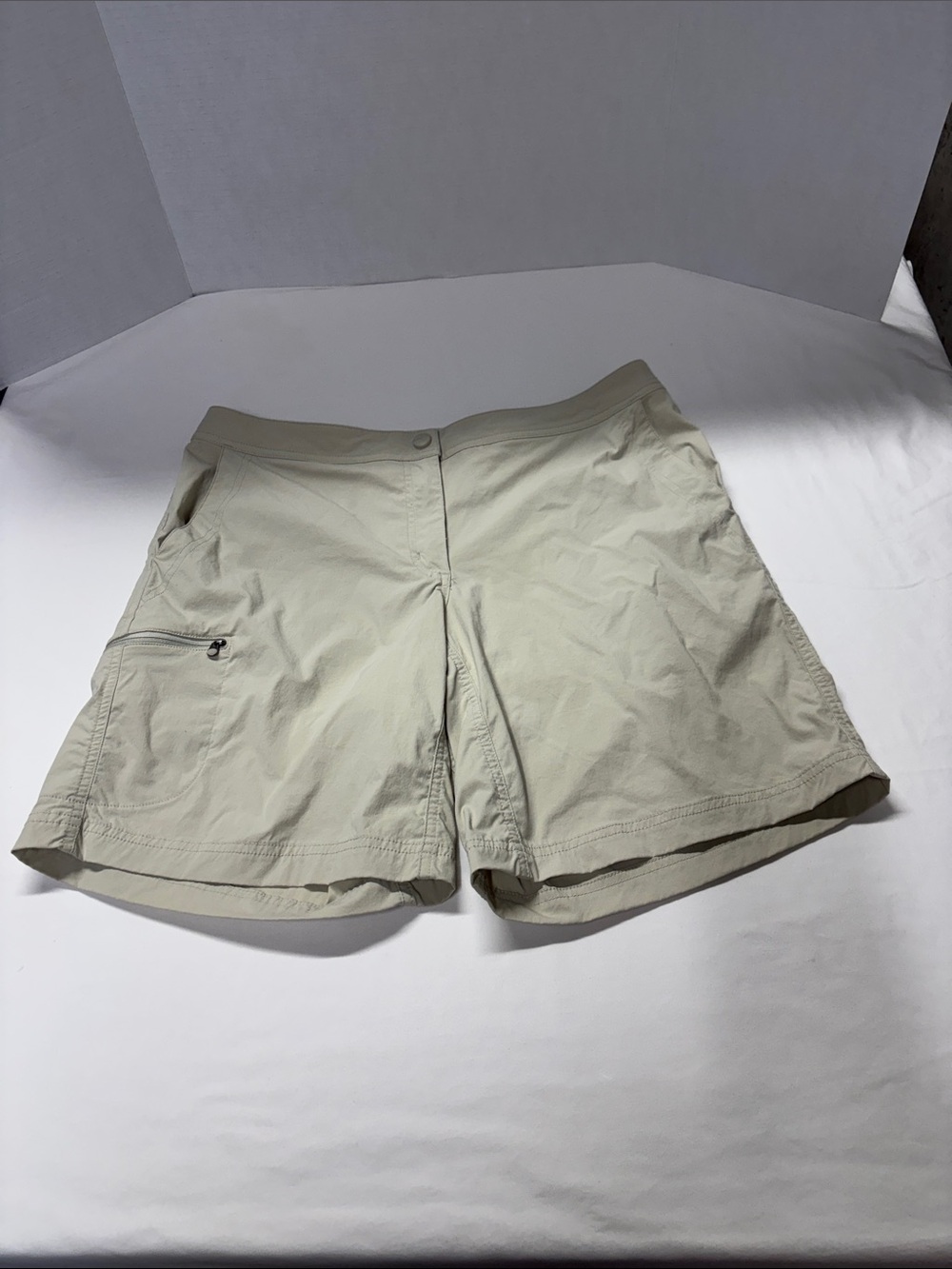 L.L. Bean Khaki Elastic-Waist Shorts
